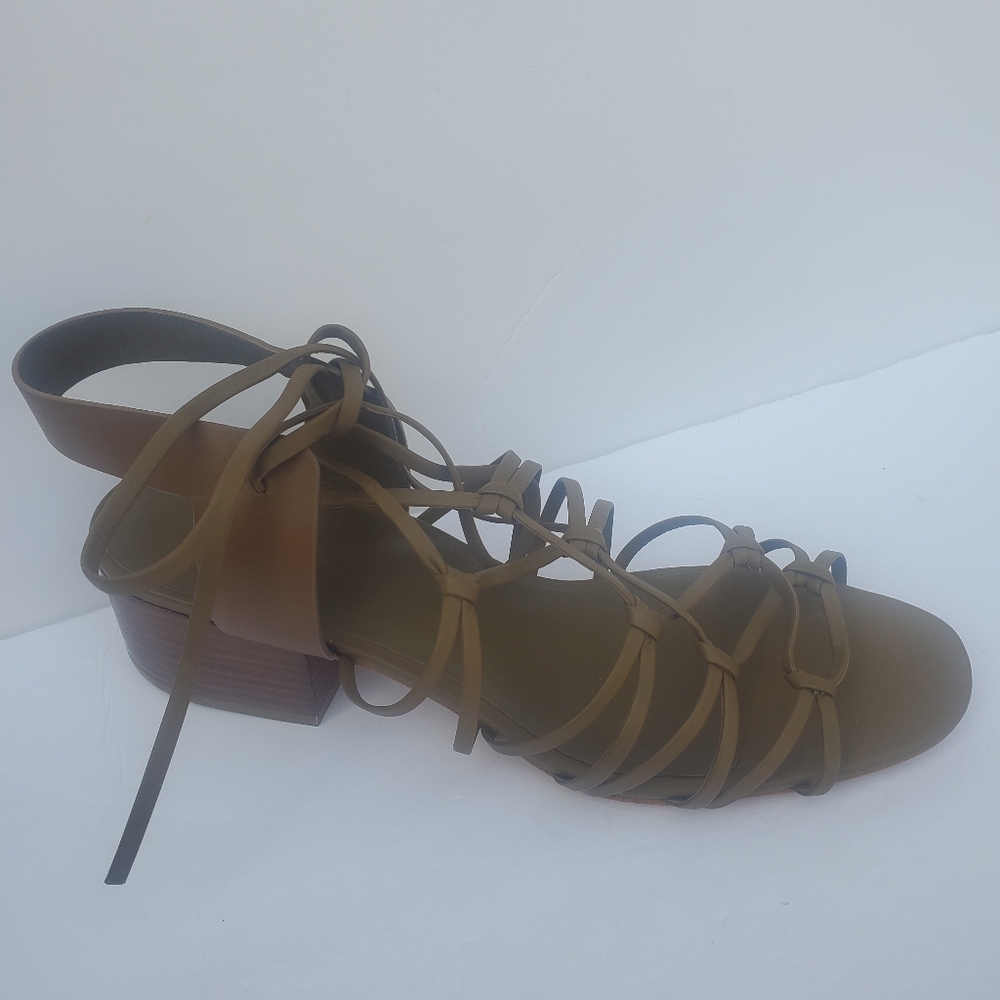 Vince Woman's Beaumont Knotted Leather Gladiator Strappy Sandals Brown Sz 10M - Picture 5 of 14